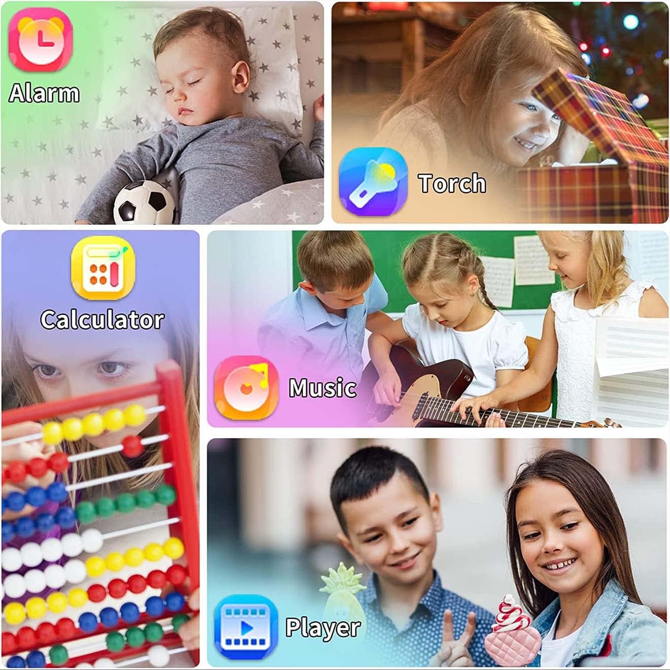 Kids Smart Watch, Toddler Watch Toys for 3-12 Ages Year Old, Smartwatches with 24 Learning Games Video Camera Pedometer Music Alarm Flashlight, Birthday Gift Boys Girls Kids, Educational Kids Smart Watch, Toddler Watch Toys for 3-12 Ages Year Old, Smartwatches with 24 Learning Games Video Camera Pedometer Music Alarm Flashlight, Birthday Gift Boys Girls Kids, Educational